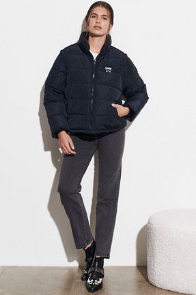 کاپشن مشکی زنانه رگولار Wrangler - کد 412379116