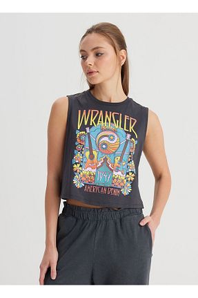 تیشرت مشکی زنانه رگولار Wrangler - کد 833100136