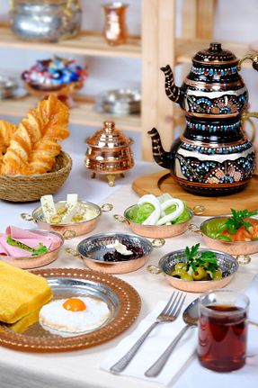 کاسه و بشقاب دکوراتیو متالیک GÜR BAKIR - کد 849647771
