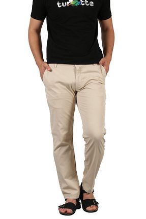 شلوار بژ مردانه پارچه turtte - کد 849651362