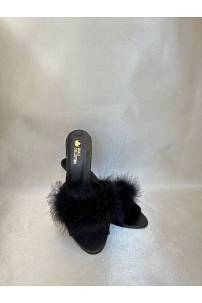 دمپائی مشکی زنانه پاشنه نازک MOD10 - کد 849438052