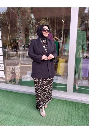 کت بلیزر مشکی زنانه پلی استر Lisa Exclusive - کد 824178023
