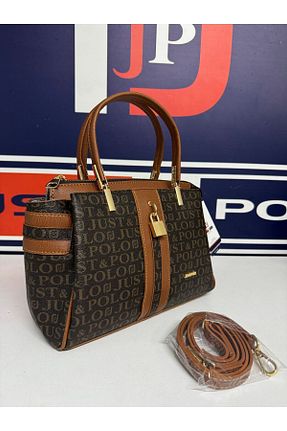 کیف دوشی قهوه ای زنانه چرم خالص Just Polo - کد 801292747