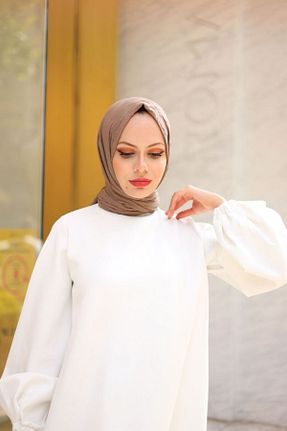 شال قهوه ای زنانه پنبه ای Butik - کد 846458277
