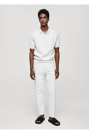 تیشرت سفید مردانه رگولار MANGO Man - کد 822181886