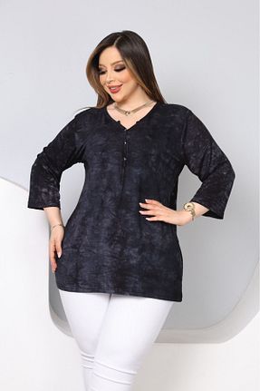 بلوز طوسی زنانه سایز بزرگ کد 826589732