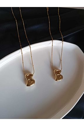 گردنبند استیل ( فولاد ) طلائی زنانه استیل (فولاد) GÜRLER - کد 851592938