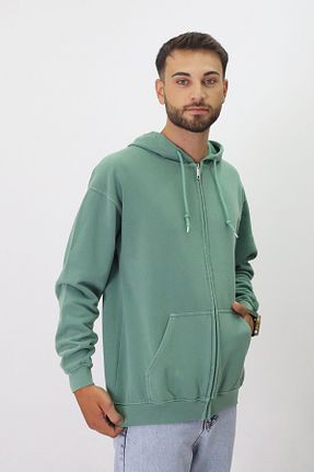 سوئیشرت سبز زنانه طرح دار Diop - کد 851592493