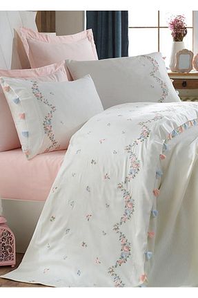 ست پیکه سایز بزرگ سفید 240 x 260 Dantela - کد 6395054