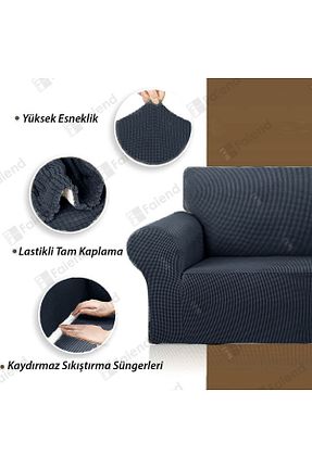 کاور مبل طوسی پلی استر Faiend - کد 85427588