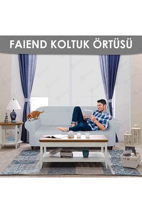 کاور مبل طوسی پلی استر Faiend - کد 123005208