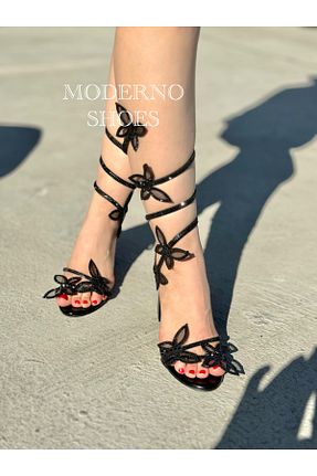 کفش مجلسی مشکی زنانه چرم مصنوعی moderno shoes - کد 851675389