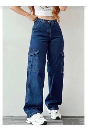 شلوار آبی زنانه بافتنی ECK MODA - کد 851691885