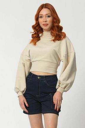 سوئیشرت بژ زنانه ساده Noori - کد 847859497