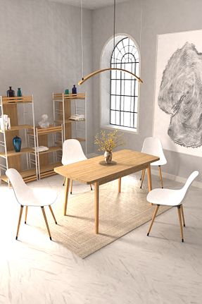 ست میز آشپزخانه سفید پلاستیک VİLİNZE - کد 768888852