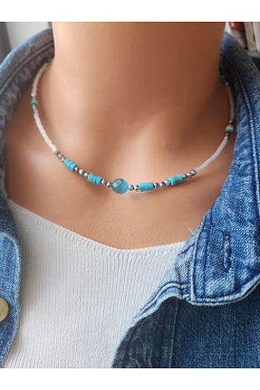 گردنبند جواهر آبی زنانه سنگ طبیعی Home - کد 851736114
