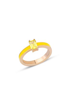 انگشتر نقره زرد زنانه 925 عیار Karosh - کد 827973049