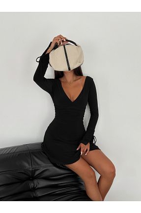 لباس مشکی زنانه بافتنی fiolin - کد 851741006