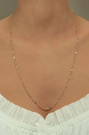 گردنبند نقره طلائی زنانه 925 عیار Agai Silver - کد 640794621