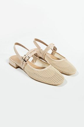 کفش پاشنه بلند کلاسیک بژ زنانه چرم مصنوعی DUXAL SHOES - کد 834025029