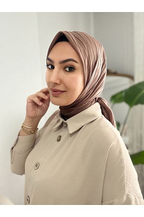 روسری قهوه ای 100 x 100 LOSYANA - کد 816908695
