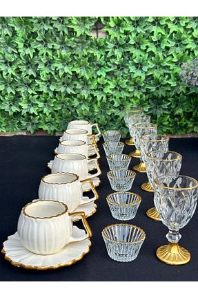 فنجان قهوه سفید 6 نفره HediyeKöşkü - کد 852039262