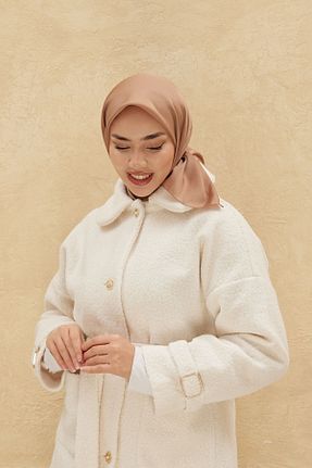 روسری قهوه ای پلی استر Silk Home - کد 789564810
