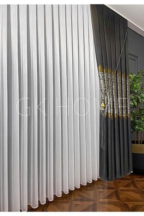 پرده زمینه طوسی ساتن SAYDEMİR HOME - کد 845470086