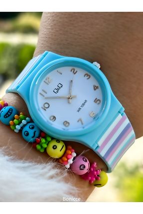 ساعت مچی بنفش بچه گانه 34 میلی متر Q&Q - کد 851694569