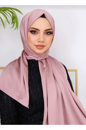 شال صورتی زنانه پلی ساتن Trablus - کد 851520127