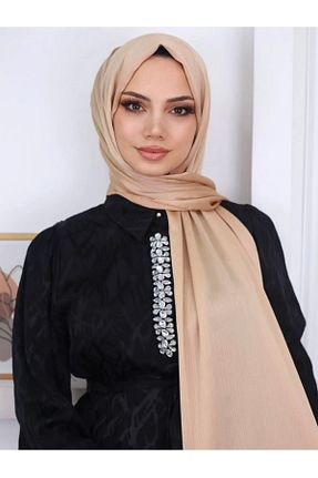 شال قهوه ای زنانه پلی ساتن Trablus - کد 851535818