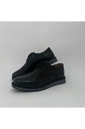 کفش کژوال مشکی مردانه چرم خالص İmzaAyak - کد 851741100