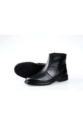 بوت / نیم بوت مشکی مردانه چرم خالص YETİŞ LUXURY - کد 775252464