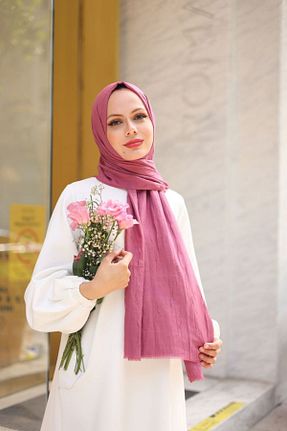 شال صورتی زنانه پنبه ای Butik - کد 846450905
