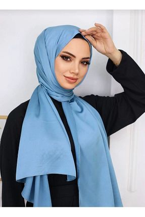 شال آبی زنانه پلی ساتن Trablus - کد 851519935