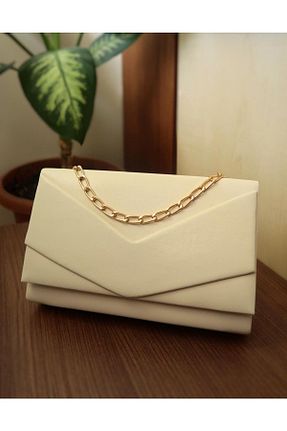 کیف مجلسی بژ زنانه چرم مصنوعی VALESCO - کد 674587686