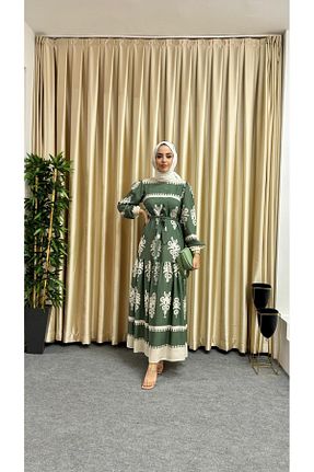 لباس حجاب سبز زنانه رگولار ÖYKÜM MODA - کد 846453676