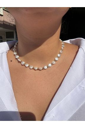 گردنبند جواهر سفید زنانه مروارید Karlay - کد 851798783