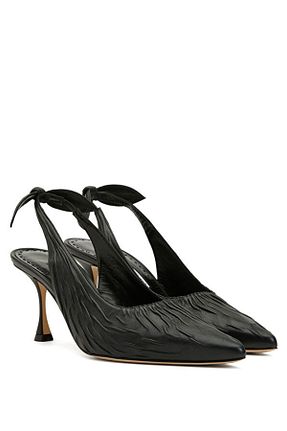 کفش پاشنه بلند کلاسیک مشکی زنانه چرم Manolo Blahnik - کد 851915216
