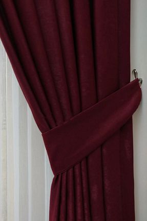 پرده زمینه زرشکی مخمل Özgün Home - کد 852039398