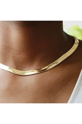 گردنبند استیل ( فولاد ) طلائی زنانه روکش طلا neslyaccessories - کد 847560004