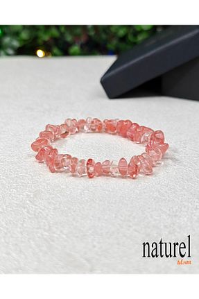 دستبند جواهر صورتی زنانه سنگ طبیعی Naturel Tılsım - کد 456034112