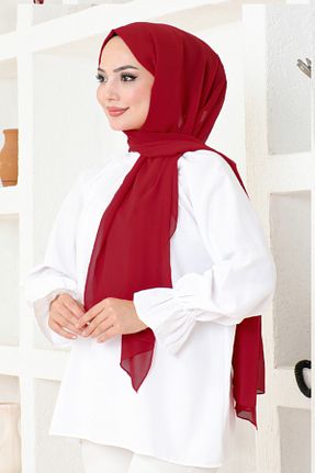 شال قرمز زنانه شیفون ModaMerve - کد 852144233