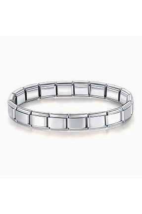 دستبند استیل (فولاد) طوسی زنانه استیل ضد زنگ Westia - کد 852071865