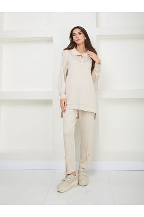 ست بالاتنه و پائین تنه حجاب بژ زنانه Relaxed THE RAREBELL - کد 851664138