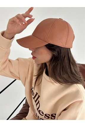 کلاه قهوه ای زنانه چرم مصنوعی Panku Bizu Design Store - کد 786337840
