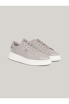 کفش اسنیکر طوسی زنانه چرم اصل Tommy Hilfiger - کد 852143988