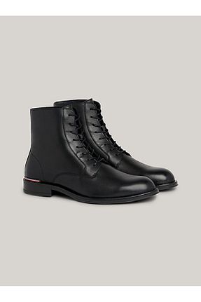 بوت / نیم بوت مشکی مردانه چرم خالص Tommy Hilfiger - کد 852144053