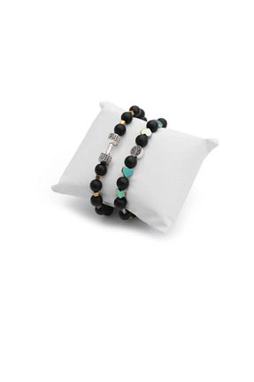 دستبند جواهر آبی زنانه سنگ طبیعی Mystic Energy - کد 146339363