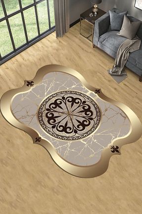فرش قهوه ای زیره ضد لغزش Babil Halı - کد 145096888